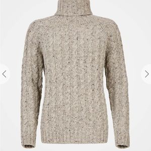 NWT Celtic & Co Donegal Cable Turtle Neck Sweater